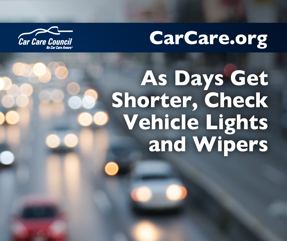 As Days Get Shorter, Check Vehicle...